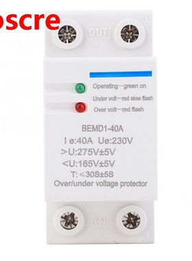 230V AC 1-40A Voltage Protector Din Rail Self-Resetting Over