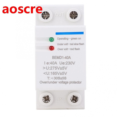 230V AC 1-40A Voltage Protector Din Rail Self-Resetting Over