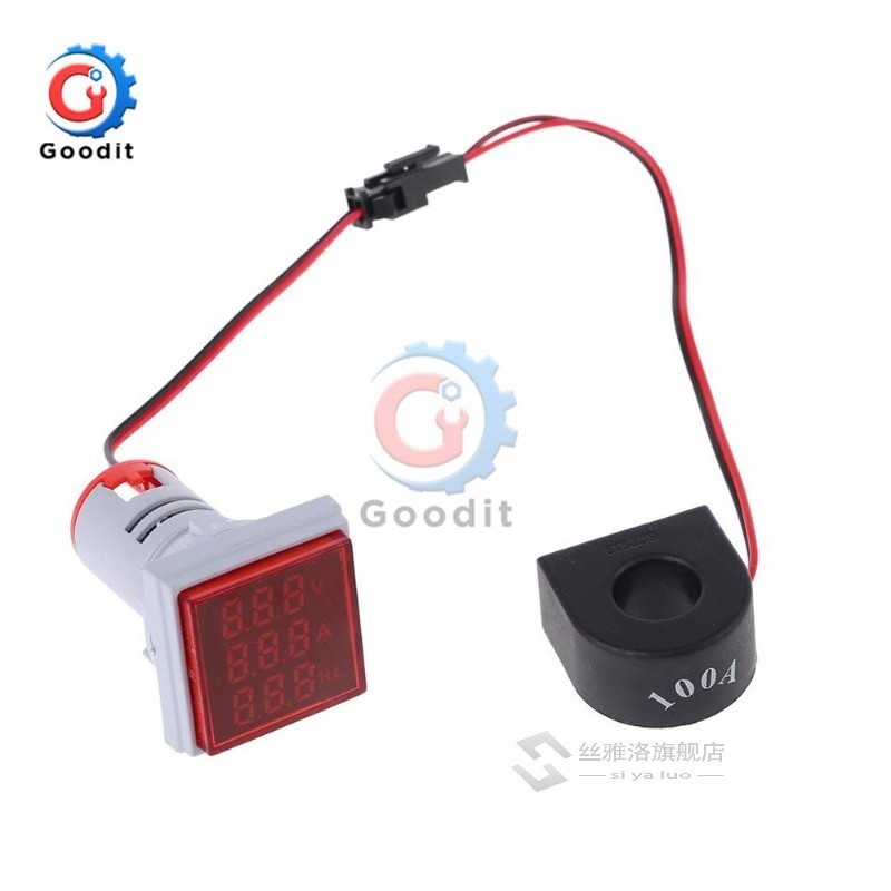 3 in 1 Digital Voltmeter Ammeter HZ Hertz Frequency Meter AC