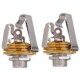 inch 6.35Mm Input 2Pcs Stereo Socket Jack Electric Gui