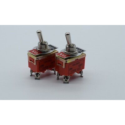 1 Pcs Metal Resin AC 250V 15A Amps On/Off 2 Position Dpst To