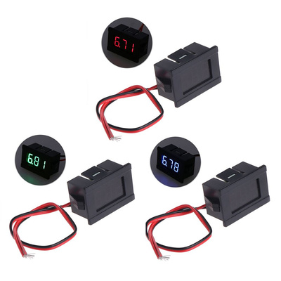 DC 2 Wires 4.5-0V Mini LED Display Voltmeter Volt Voltage P