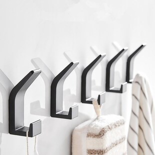 Wall Mounted Hook Black White Towel Hook 适用于 Bathroom Han
