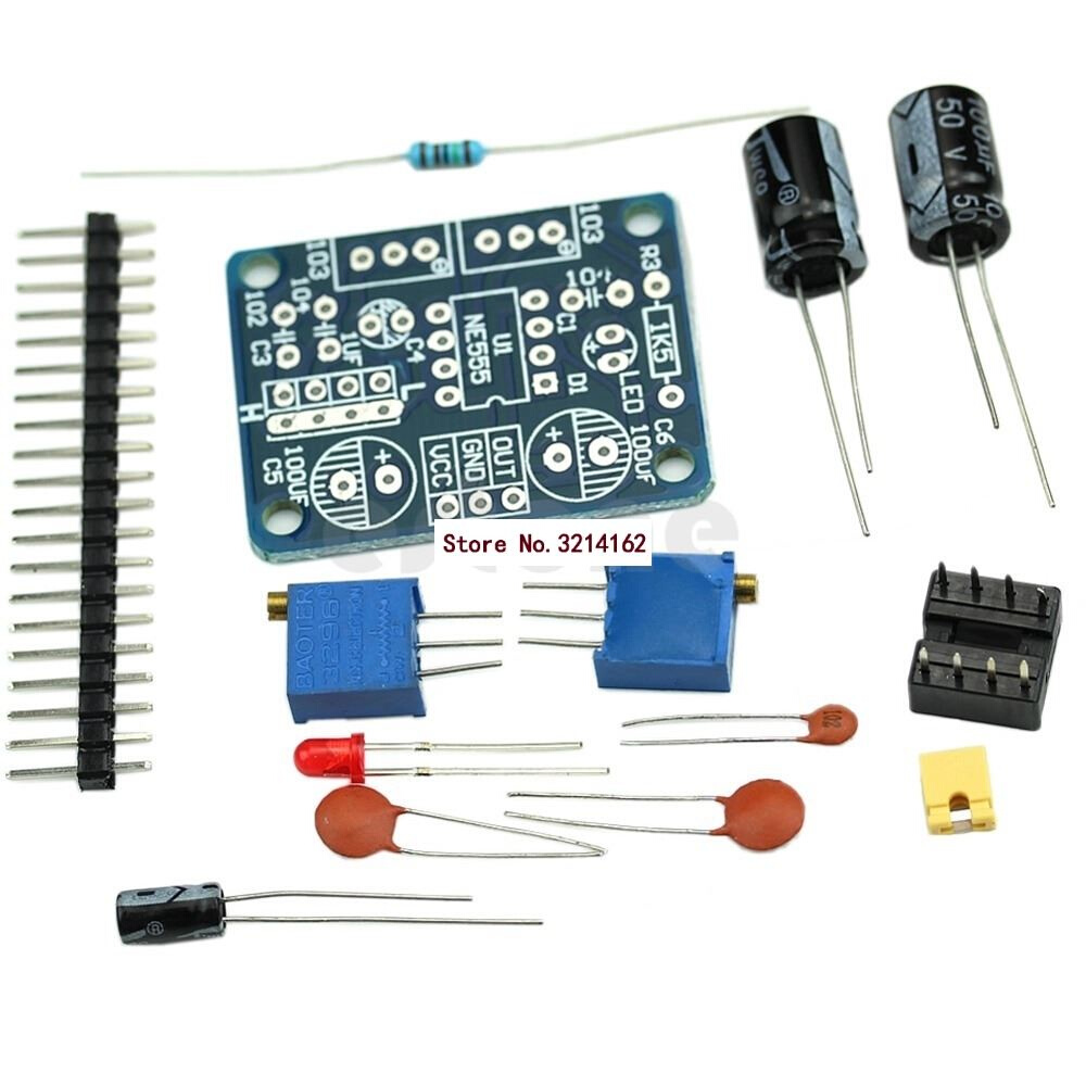 NE555 Duty Cycle Frequency Square Wave Module Parts Componen