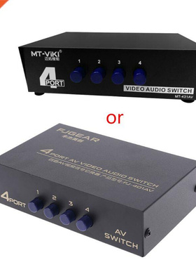 4 Port AV Audio Video RCA 4 Input 1 Output Switcher Switch S