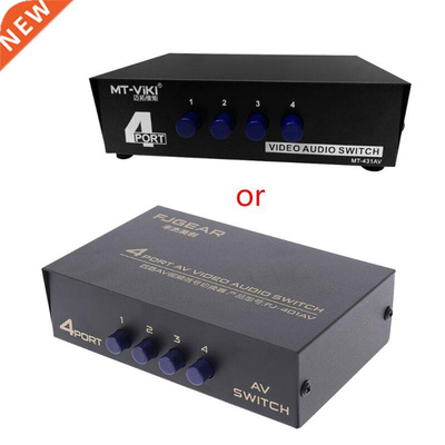 4 Port AV Audio Video RCA 4 Input 1 Output Switcher Switch S