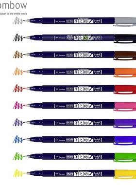 Tombow Fudenosuke Colour Brush Calligraphy Pens Hand Letter