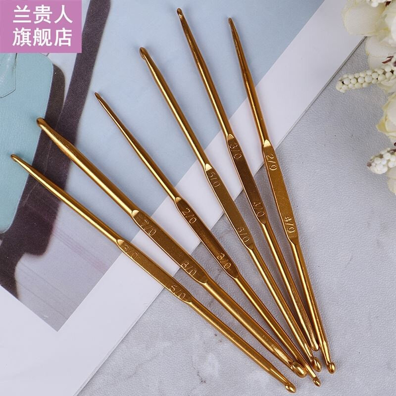 2/6Pcs/Set Weave Craft Sweater Knitting Metal Handle Craft N