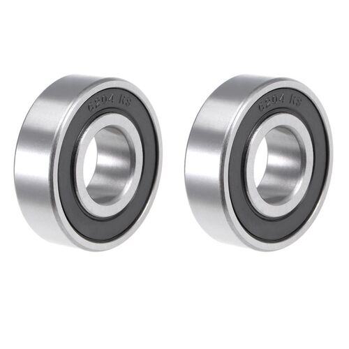 ABEC-3 Bearings, 6200-6300 Ball Bearing 6204-2RS 2pcs