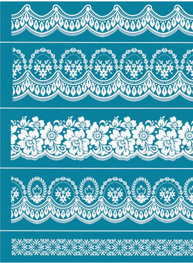 Flowers Self-Adhesive Silk Screen Printing Stencil Mesh