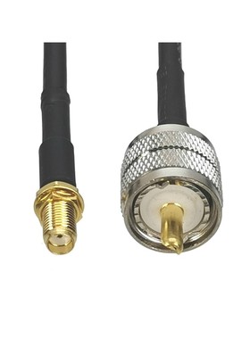 RG58 UHF PL259 Male Plug to SMA Female Jack Bulkhead RF Coax