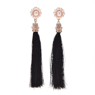 1Pair New Arrival Tassel Long Earrings For Women Vintage Gol