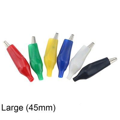 10PCS 45MM Large Insulation Boot Metal Alligator Clip Electr