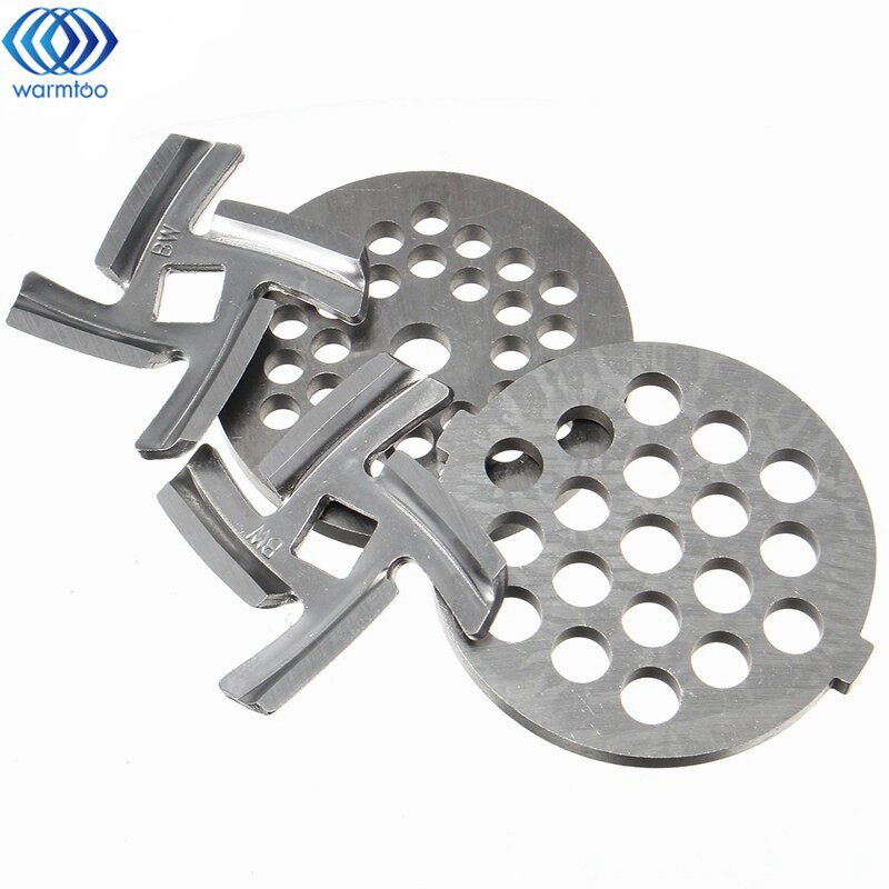 Household Stainless Steel Meat Grinder Blade Spare Part 2 Pc