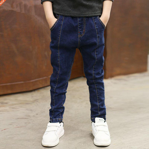 IENENS 4-11 Years Boys Clothes Slim Straight Jeans Classic B