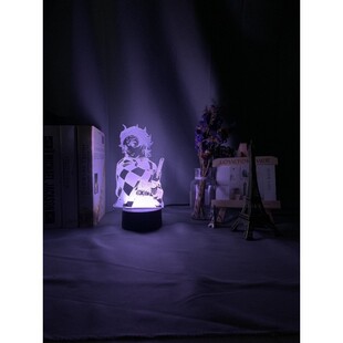 Kimetsu No Yaiba Tanjiro Kamado Figure 3d Night Lamp for Chi