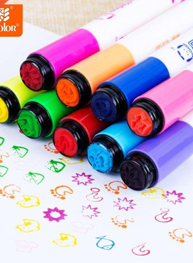 Cute Kids Drawing Pens Stamp Children seal Washable Waterco
