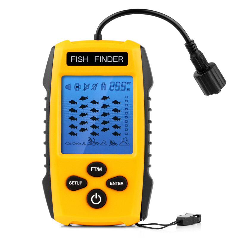 Alarm Portable Sonar Fish Finders 45 Degrees Sonar Coverage