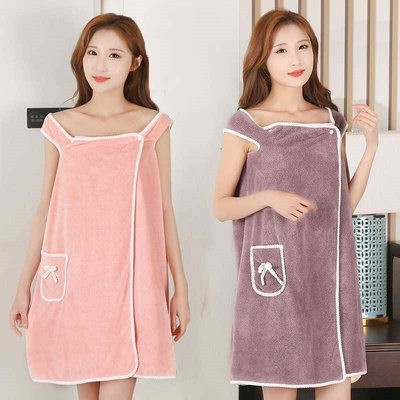 Women can we a towel adult thick bathrobe absorbent soft