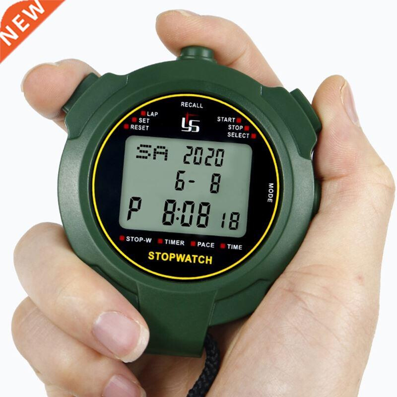 Professional Digital Stopwatch Timer Handheld LCD Chronograp