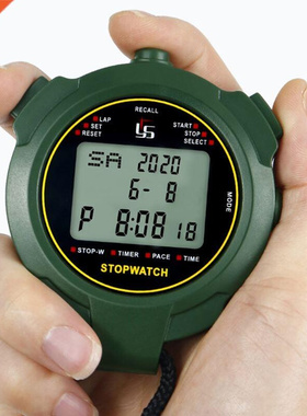 Professional Digital Stopwatch Timer Handheld LCD Chronograp