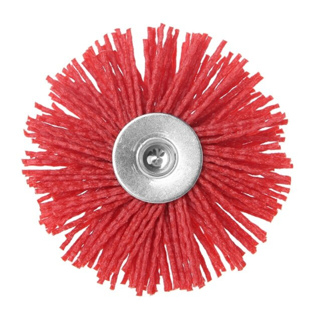 Deburring Abrasive Steel Wire Brush Head Polishing Red Nylon