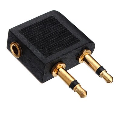 2 pcs 3.5mm Jack Airline Airplane Earphone Headphone Headset