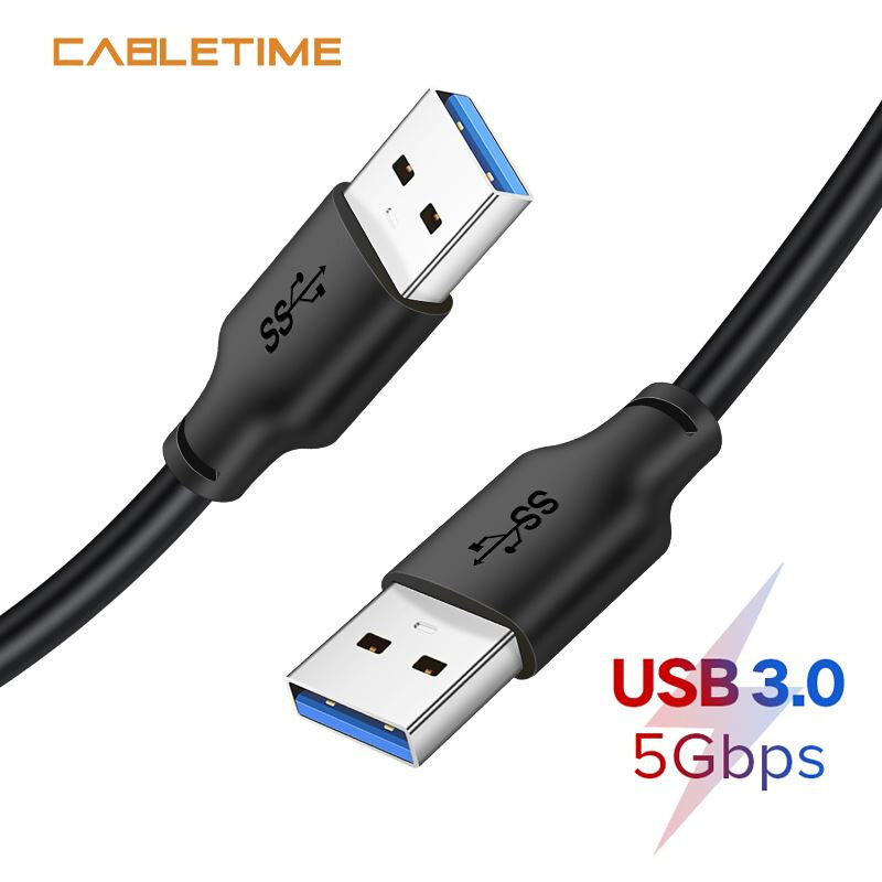 CABLETIME USB to USB Male Extension Cable Type A Male USB 3