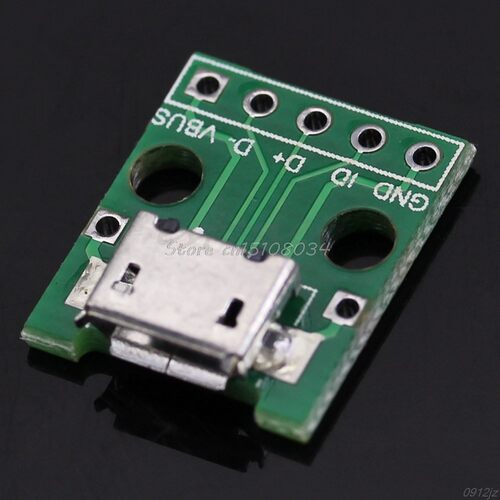 5Pcs/lot Female MICRO USB To Dip 5-Pin Pinboard Type B Plug