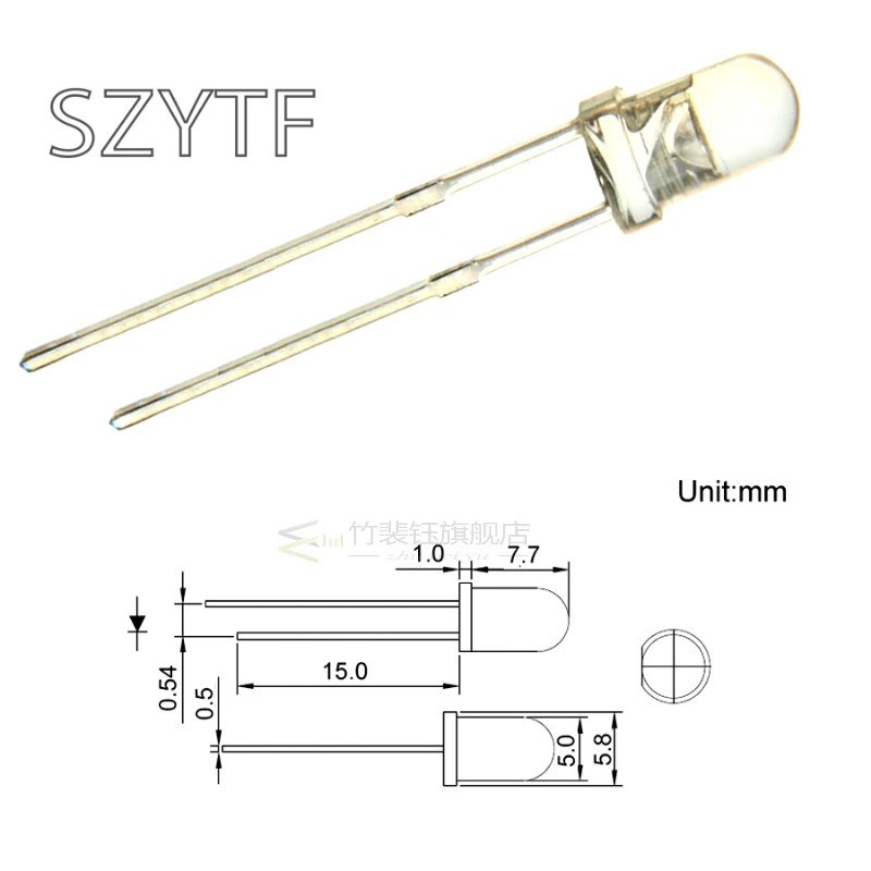 100pcs 5mm RGB Slow Flashing Red Green LED Lamps