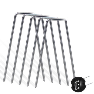 Garden Peg Shaped Landscape Galvanized Stakes Staples Pins
