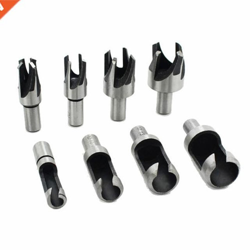 1 Set Wood Plug Cutting Tool Drill Straight and Tapered Tape