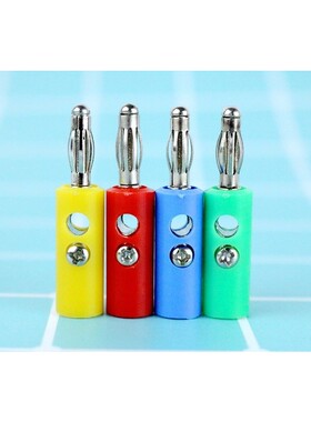 10pcs  Wire Audio Speaker Cable Banana Plug Connectors 4mm A