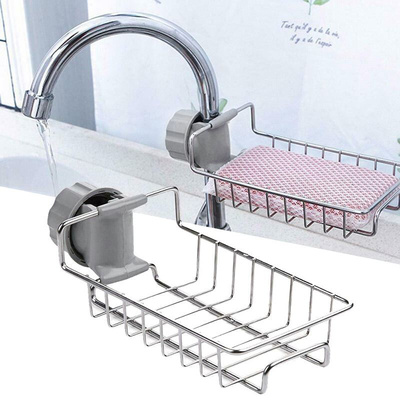Kitchen Sink Faucet Drain Rack Sponge Soap Cloth Storage Org