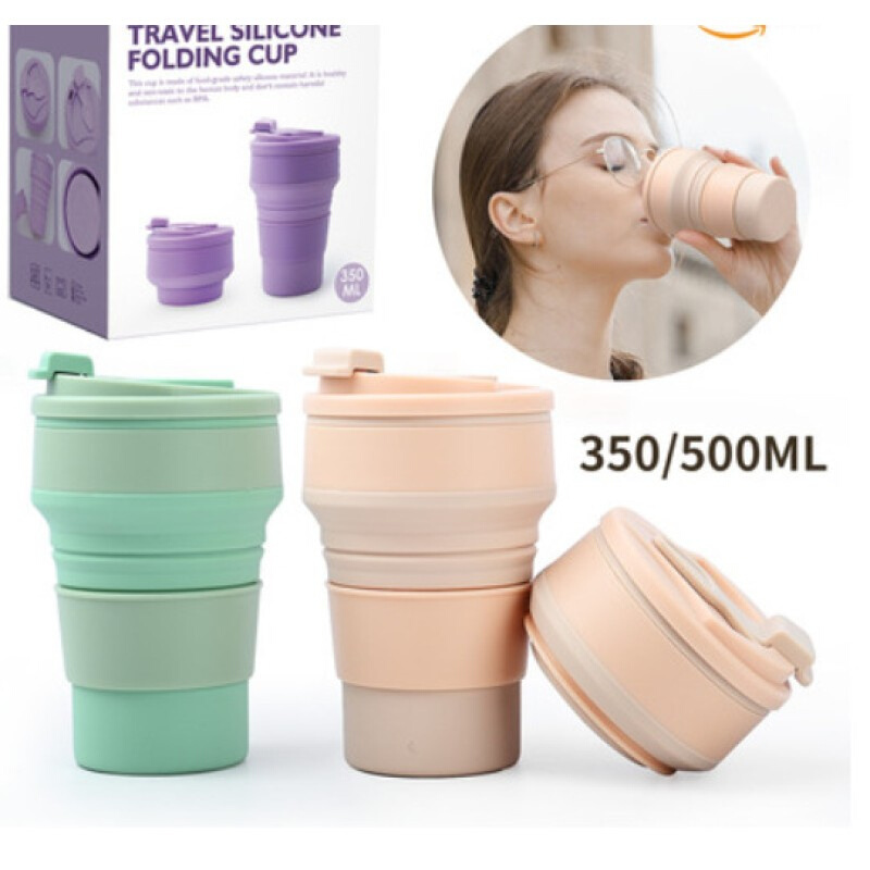 Silicone Fold Cup Collapsible Coffee Travel Outdoor Portable