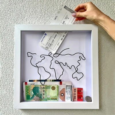 1PC Adventure Archive Boxes Souvenirs Photo Frames Map Box