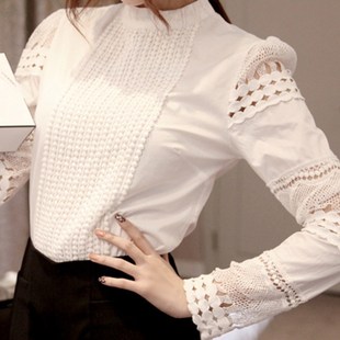 2019 Lace Chiffon Blouse Women Shirt Plus Size Casual ladies