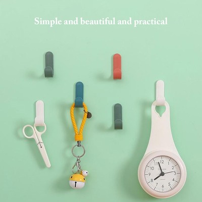 4pcs/set Self Adhesive Wall Hangers Towel Hooks Plastic Door