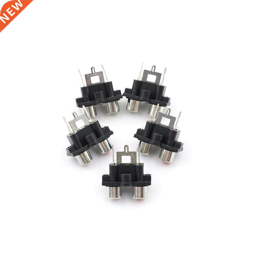 5Pcs 2 hole RCA Female Stereo audio Jack AV Audio input sock