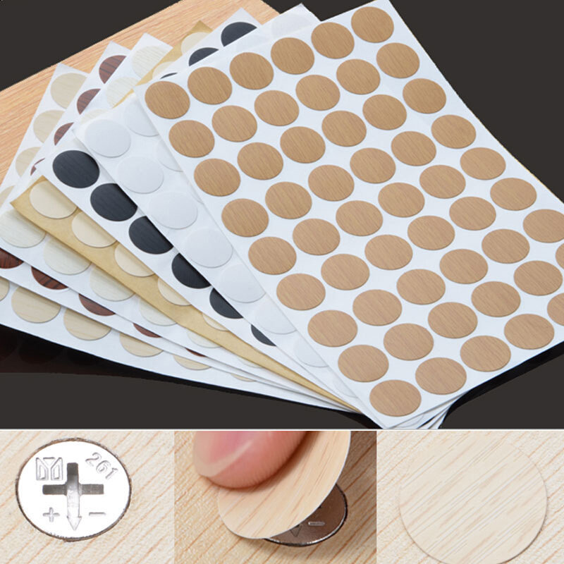 54 Pcs/Sheet 21MM Self Adhesive Sticker Screw Hole Sticker