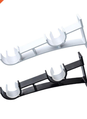2pcs/set Double Curtain Rod Brackets Hook Hanger Ceiling Mou
