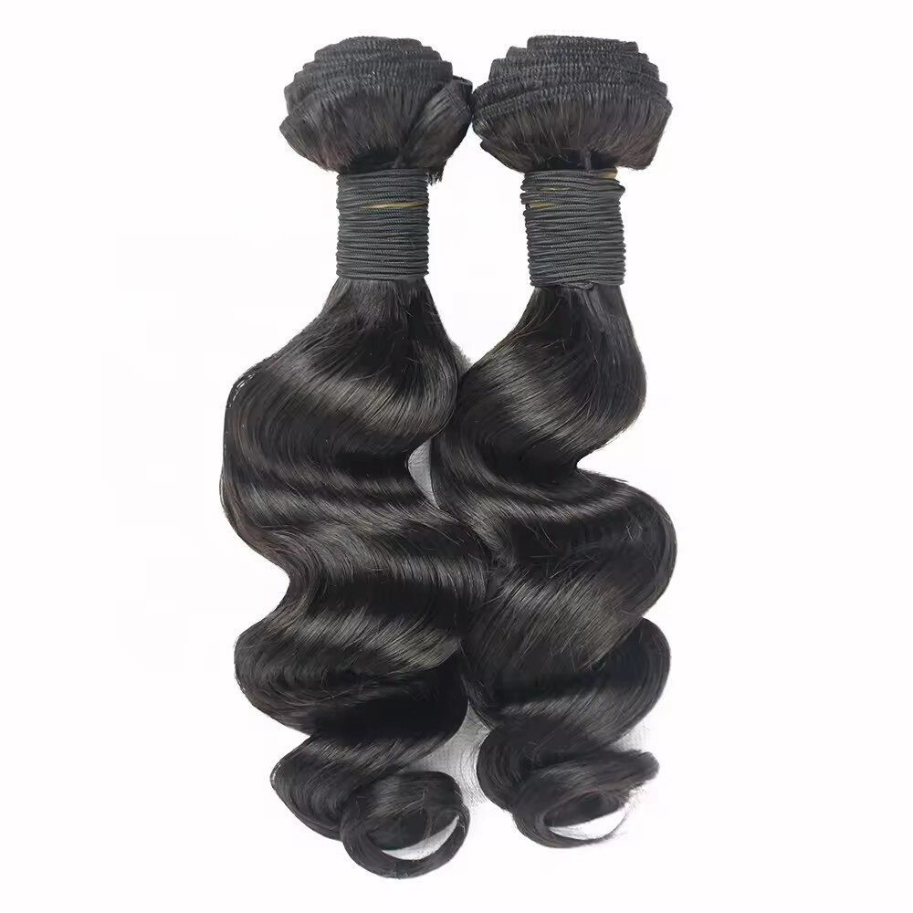 10A假发发束越南发真人发发帘double drawn loose wave hair