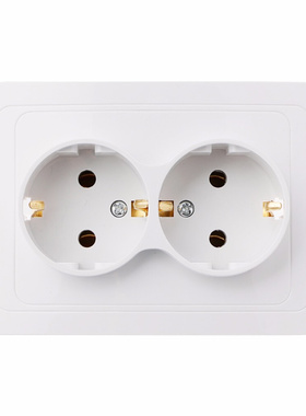 220V/16A 118x80mm EU Double Ground Socket Household Industri