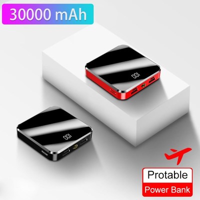 30000mAh For Xiaomi Portable Powerbank Mini Power Bank Mirro