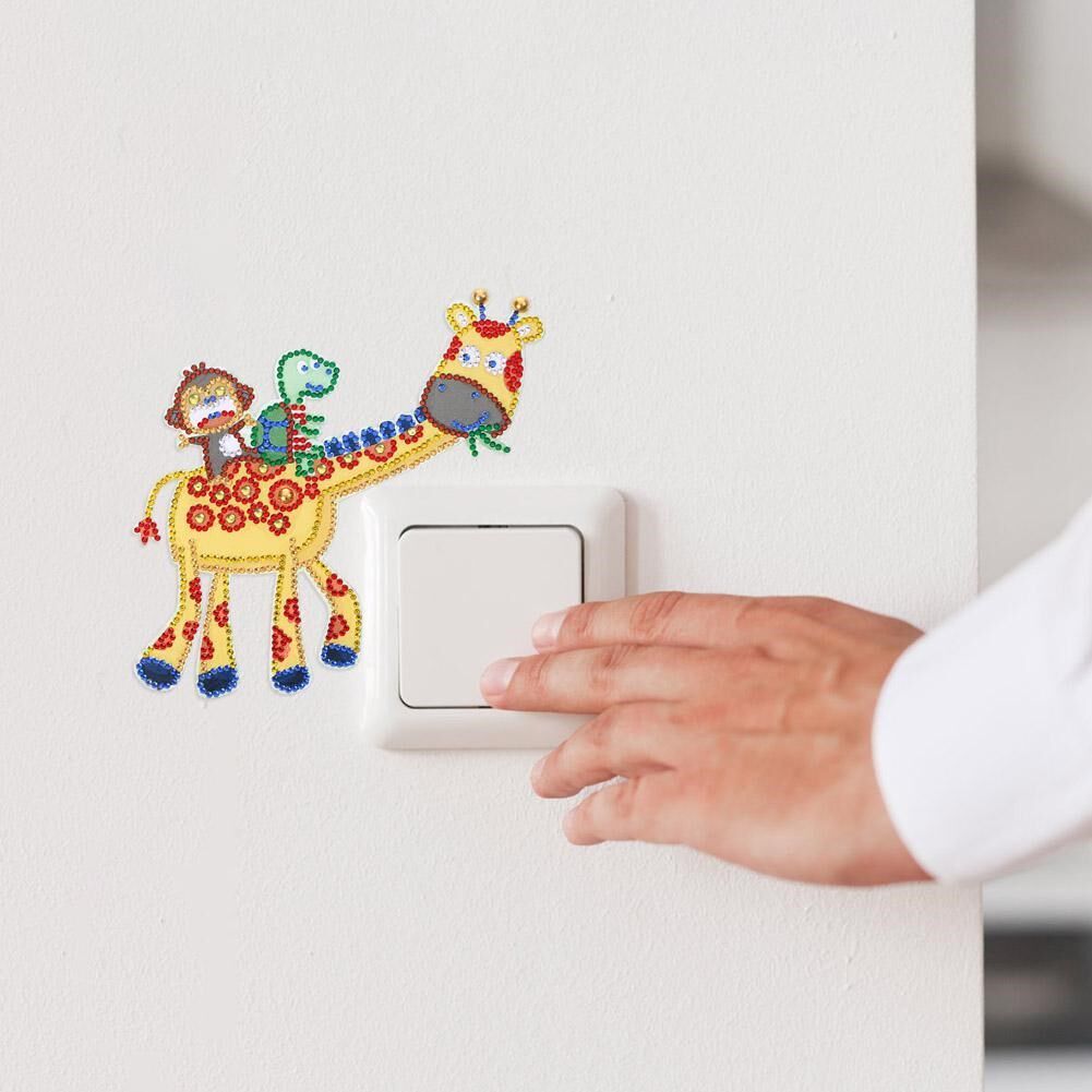 DIY Diamond Painting Luminous Switch Sticker Bedroom Wall D