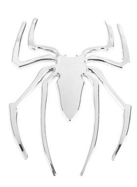 3D Car Sticker HOT Universal Metal Spider Emblem Chrome Moto