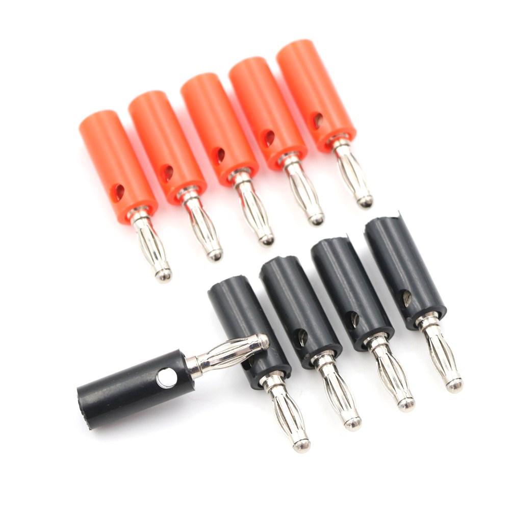 5/10pcs Audio Speaker Screw Banana Plugs Connectors 4mm