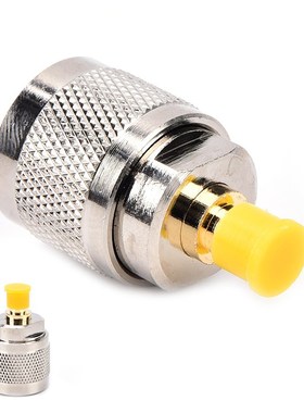 Silver-Plated Adapter PL259 UHF plug male to SMA female jack