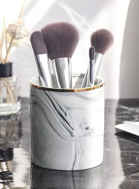 Nordic Ins Marble Pattern Pen Holder Cosmetic Brush Storage