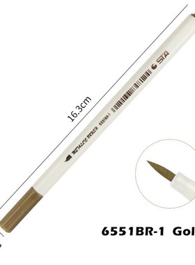 10 Different Color Marker STA Metallic Brush Pen for Drawing